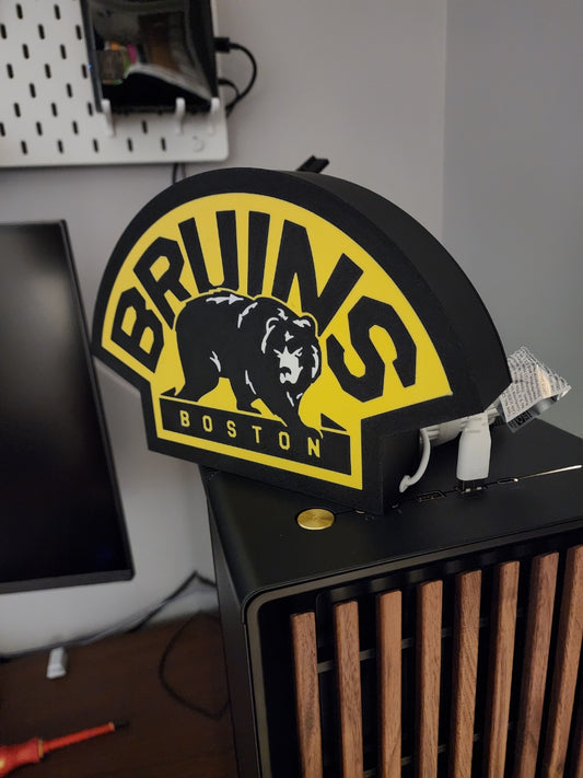 Boston Bruins LED Lightbox – NHL Hockey Team Night Lamp