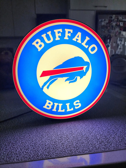 Buffalo Bills LED Light – 9" Round Sign