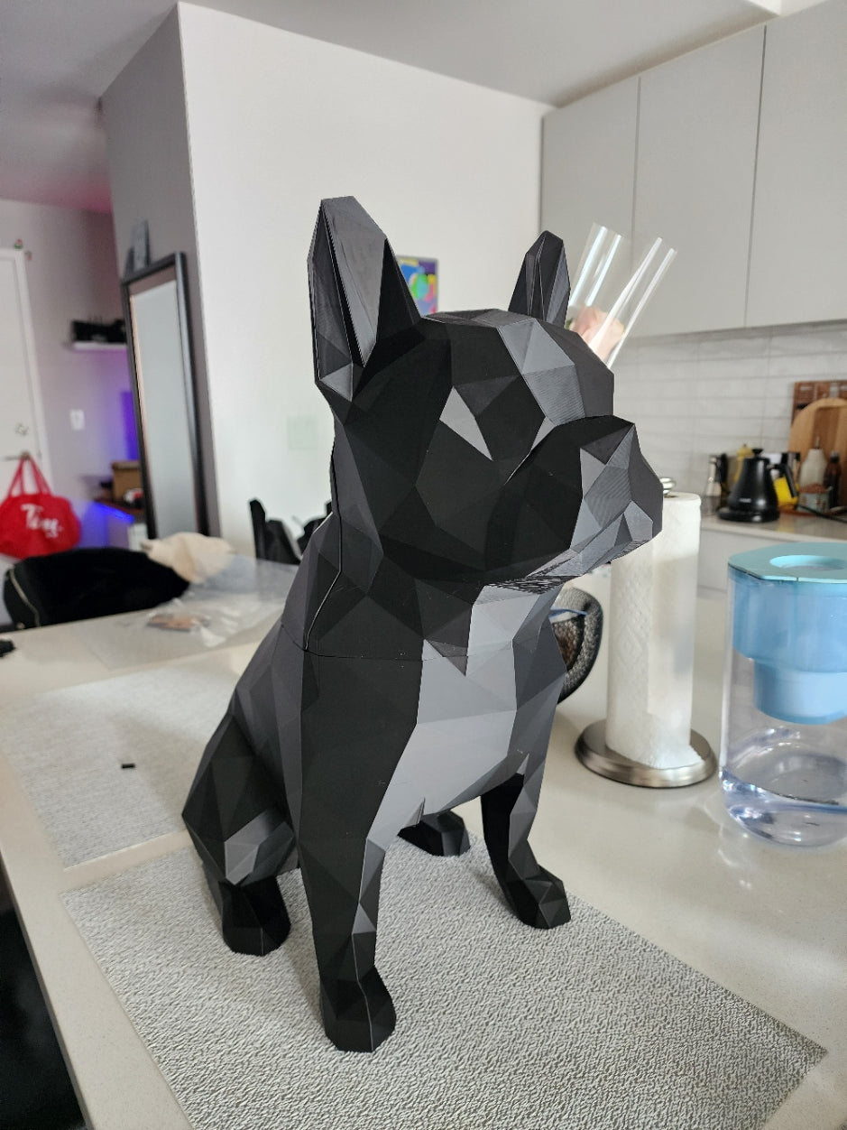 French Bulldog Sculpture – Modern Geometric Dog Decor