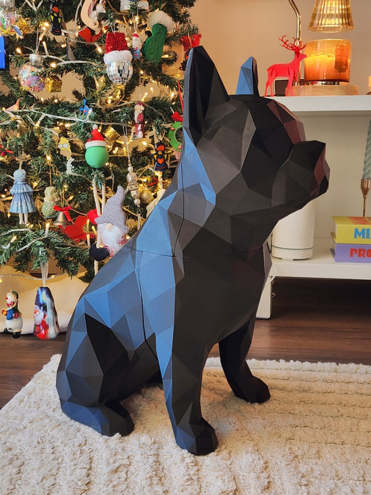 French Bulldog Sculpture – Modern Geometric Dog Decor