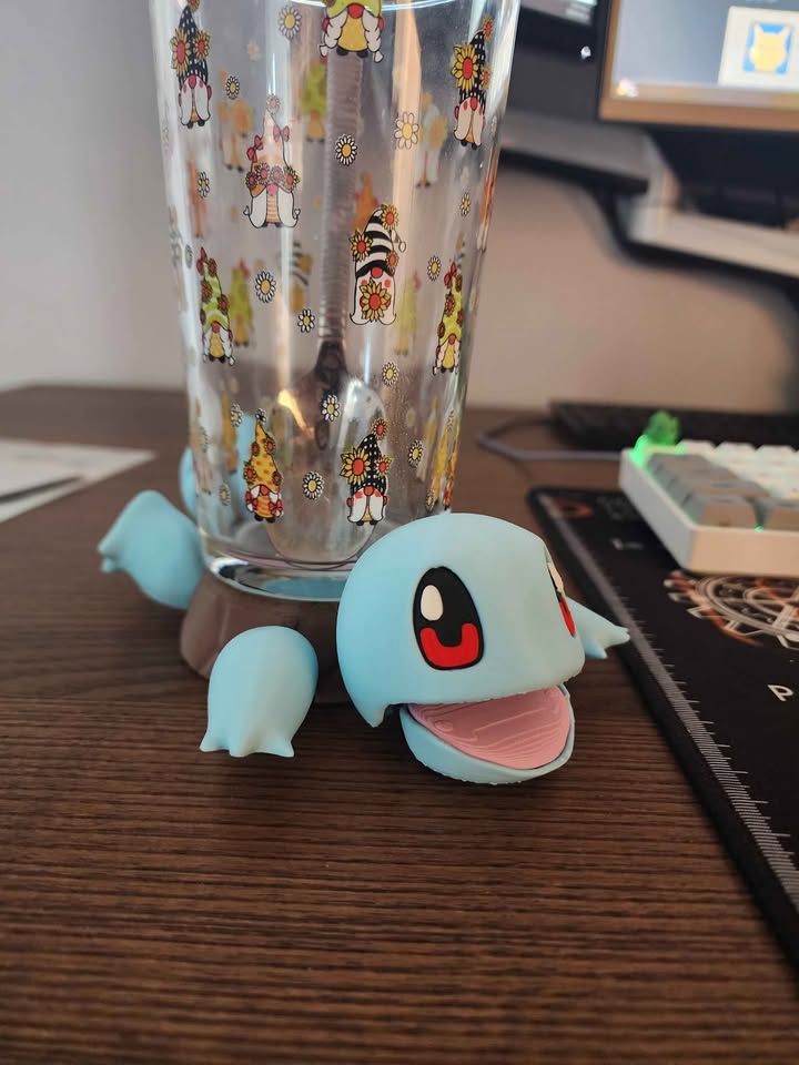 Squirtle Drink Holder – 3D Printed Cup & Can Stand