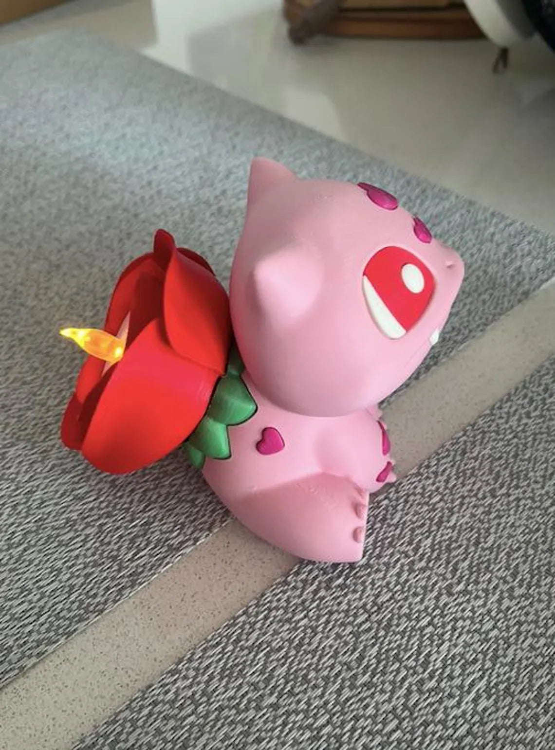 Bulbasaur Pokémon Rose LED Lamp – Valentine’s Day Gift Night Light