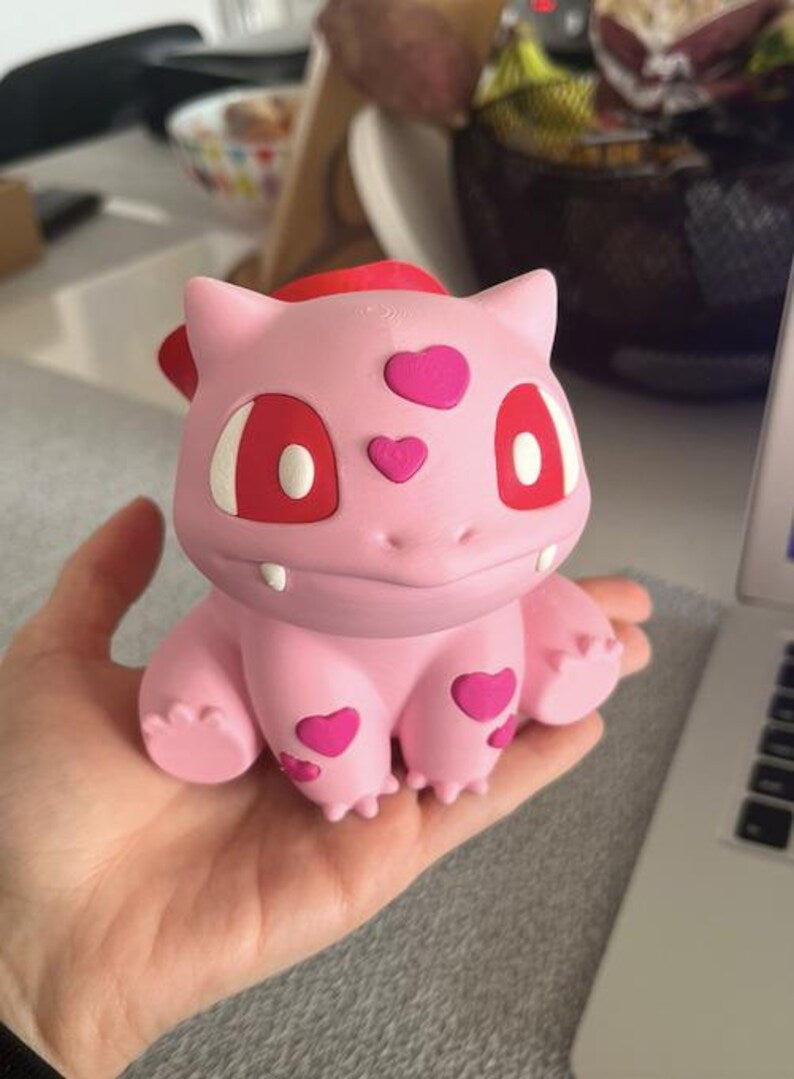 Bulbasaur Pokémon Rose LED Lamp – Valentine’s Day Gift Night Light