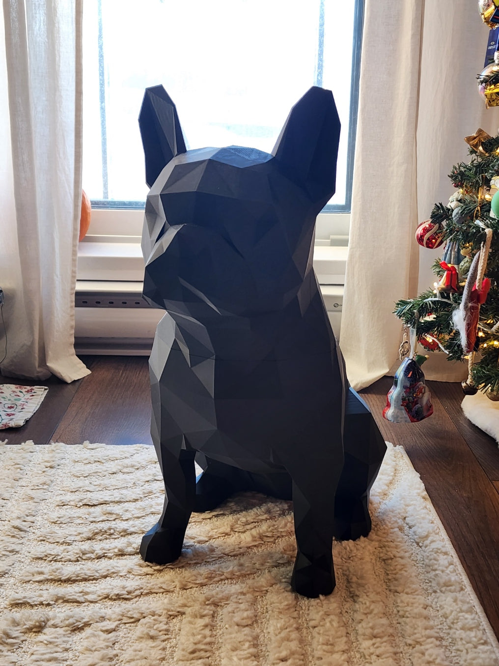 French Bulldog Sculpture – Modern Geometric Dog Decor