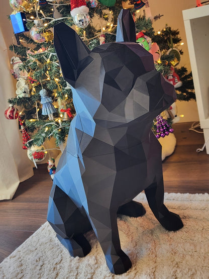 French Bulldog Sculpture – Modern Geometric Dog Decor