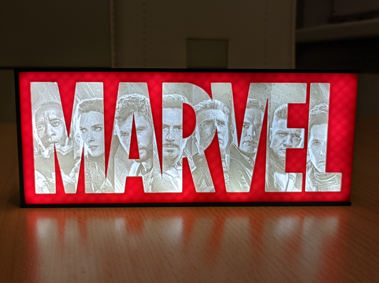 Marvel LED Light Box – Superhero Lithophane Display