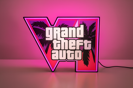 Grand Theft Auto VI LED Light Box – Custom 3D Printed Gaming Decor