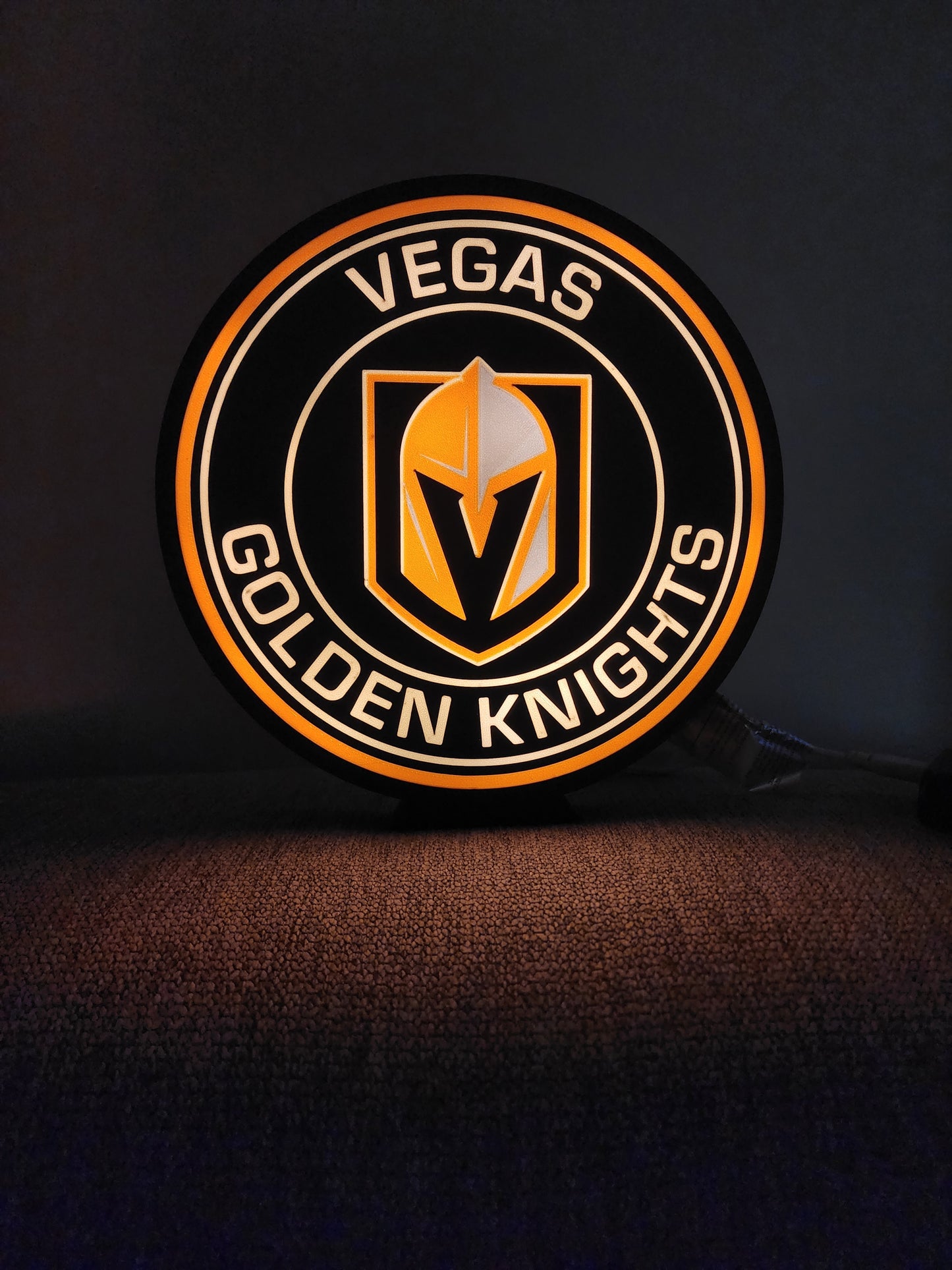 Vegas Golden Knights LED Lamp – NHL Hockey Fan Night Light