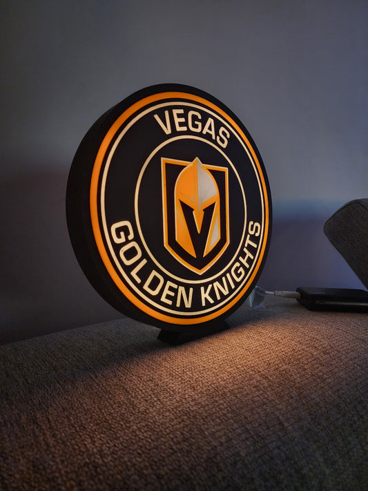 Vegas Golden Knights LED Lamp – NHL Hockey Fan Night Light