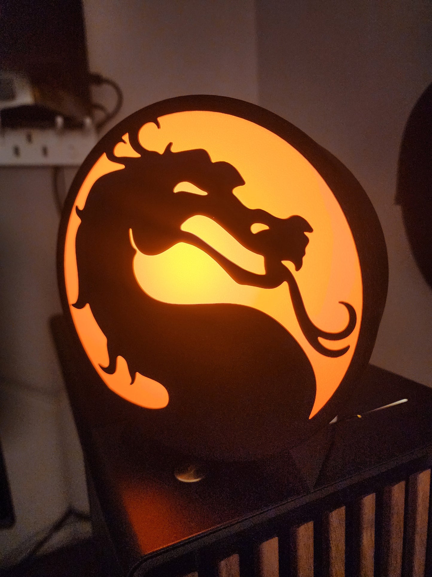 Mortal Kombat LED Lightbox – Gamer Room Decor Fighting Game Lamp